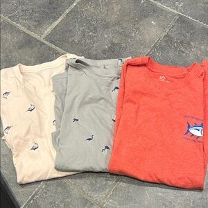 Men's Southern Tide Short Sleeve Tees Trio - Coral, Light Gray, Pale Pink